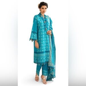 Embroidered Pakistani 3 piece Designer Lawn Suit by Ideas
